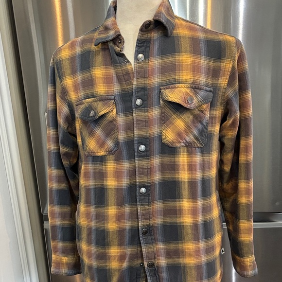 Dakota Grisley Other - Men's Plaid Button Down Shirt - Yellow and Gray
